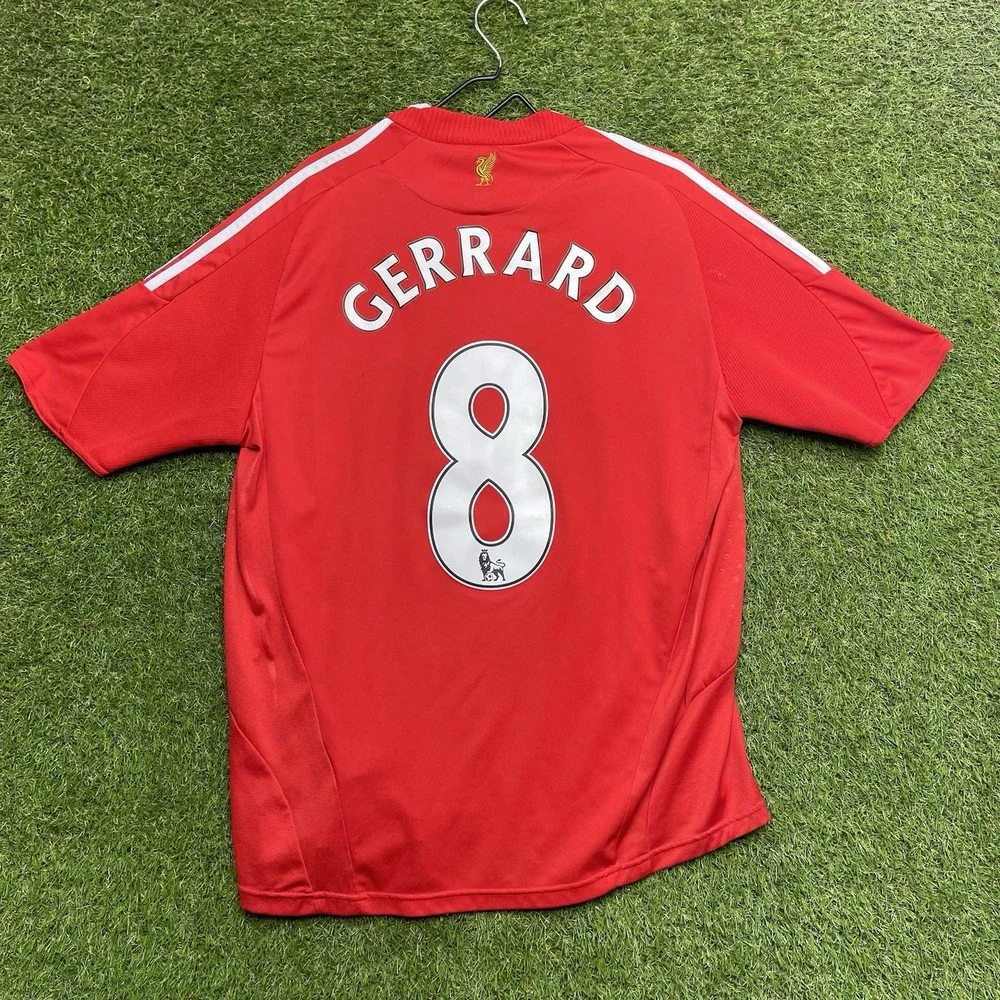Adidas Authentic Liverpool Soccer Jersey Mens XL 2008/09 Gerrard #8 Red Sports